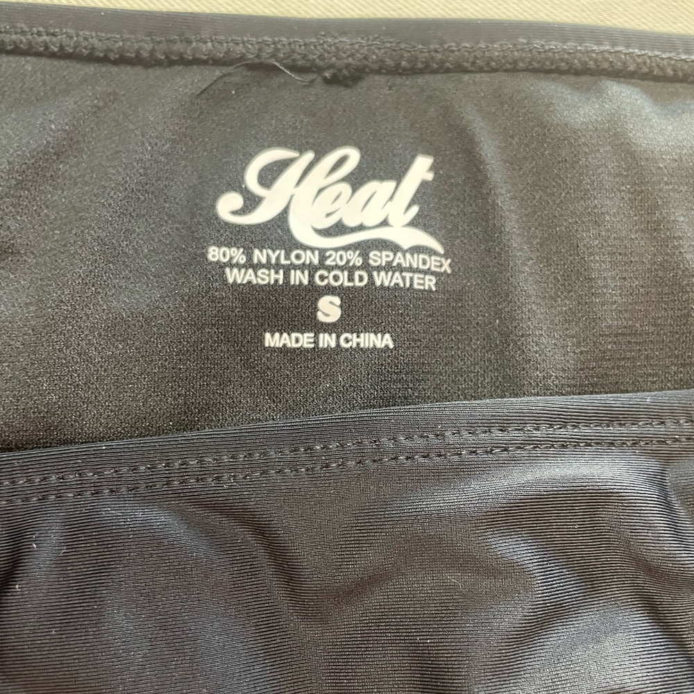 Heat Black Nylon Spandex swim bottom